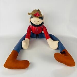 Amish Hillbilly Door Draft Doll Straw Hat; Made in Pennsylvania